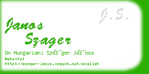 janos szager business card